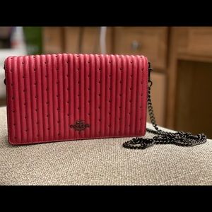 Coach Quilted Clutch Bag Red